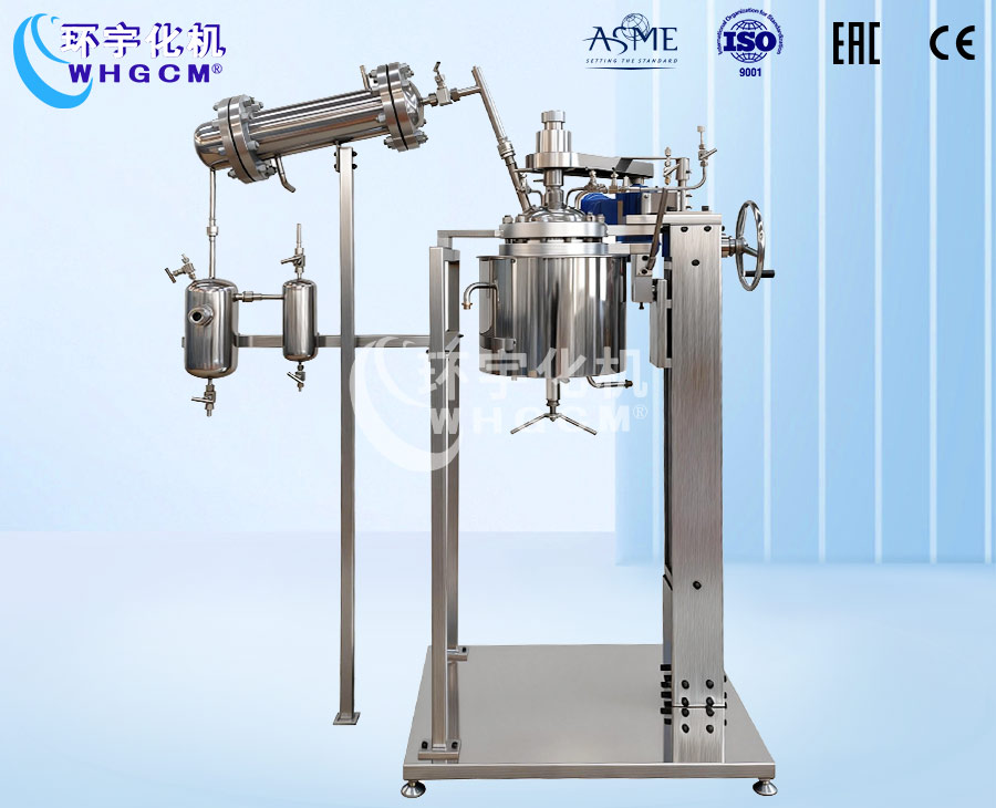 10L高溫不銹鋼手動升降實驗釜